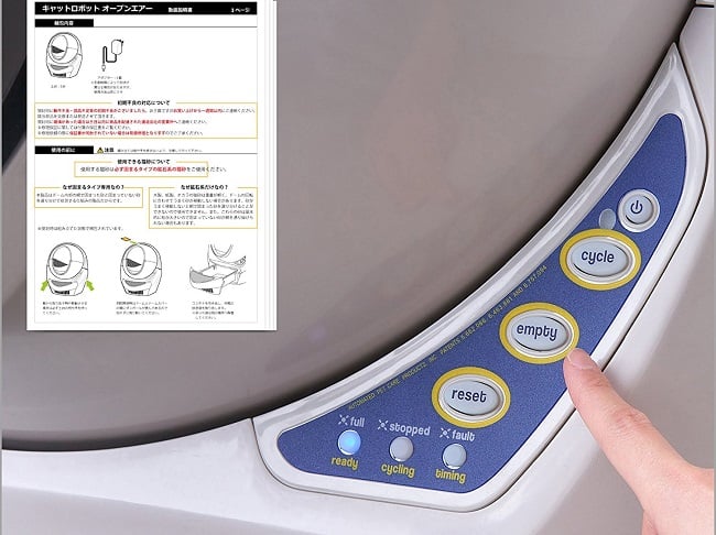 litter robot buttons